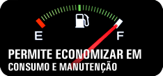 Permite poupar em consumo e manutenção